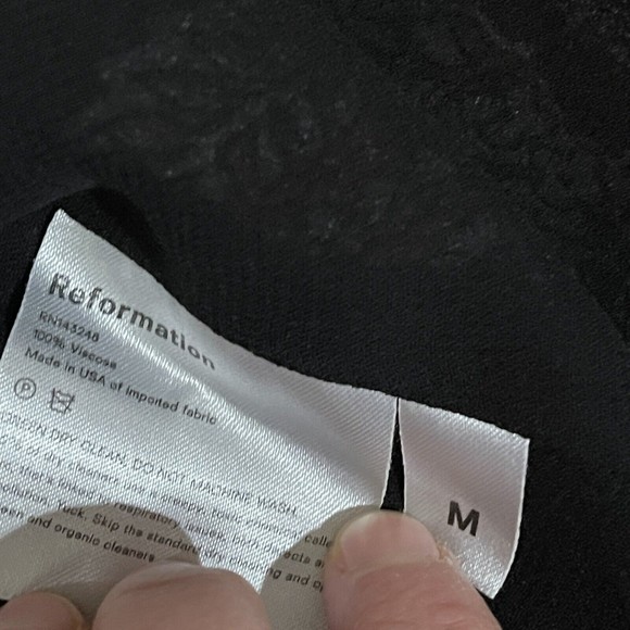 Reformation Womens Talia Top Blouse Size Medium M Paisley Print Keyhole Back EUC - Picture 8 of 16